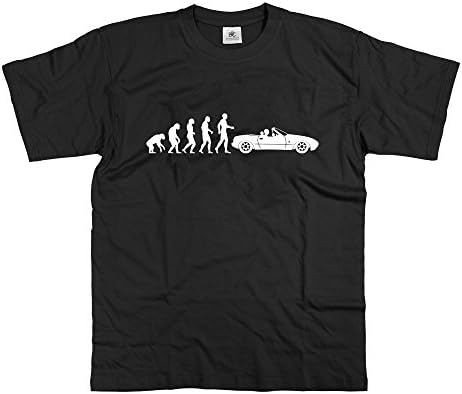 Motorholics Original Mens Evolution of Man to Mazda MX5 T-Shirt S - 5XL