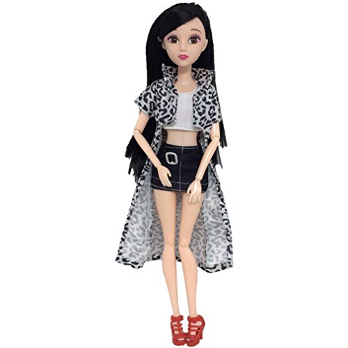 Wenjuan 1Set Doll Dress Up Barbie Clothes Lot Cheap Doll Accessories Handmade Wedding Denim Suit Costume (excluding dolls) (C)