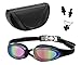 Anti Reflection Swimming Ski Goggles with a Bonus Gift Set of Matching Nose Clip and Ear Plug - Complete Swimming Gear Package - Top Rated by Proffesional Swimmers