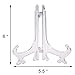 Cosmos Pack of 12 Clear Plastic Easels Plate Stands to Display Plates, Pictures or Other Items, 6 Inch Tall (Clear)