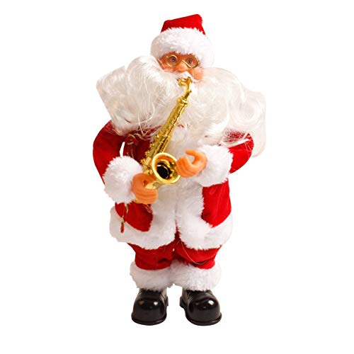 Lovelysunshiny Christmas Electric Santa Claus Toys Home Decor Party Decoration Standing Doll
