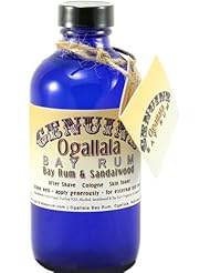 8 oz Genuine Ogallala Bay Rum & Sandalwood Aftershave Old-time looking bottle and label.