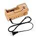 Wood Apple Watch Charging Stand，HBlife 3 USB Port 3.0 Hub Bamboo Charging Dock Station for 38mm and 42mm iWatch & iPhone X 8 6 6 Plus 5S 5 7 7 Plus and Most Smartphone