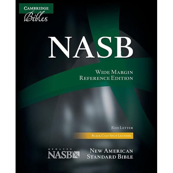 NASB Pitt Minion Reference Bible, black calfsplit leather, red