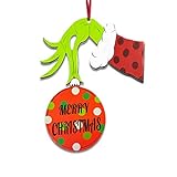 Happy Storm Christmas Door Decorations Grinch Door Hanger Waterproof Hanging Sign Front Door Wall Outdoor Indoor Decor Hanger Sign for Grinch Xmas Holiday Party Supplies Favors