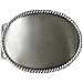 Plain Antique Silver Oval Weastern Belt Buckle