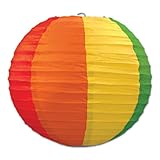Beistle 3-Pack Rainbow Paper Lanterns, 9-1/2-Inch