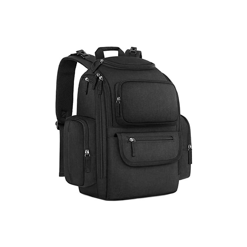 Mancro Diaper Bag Backpack, Large Multifunctional Dad Diaper Bag with 2 Side Insulated Pockets, Heavy Duty Travel Water…