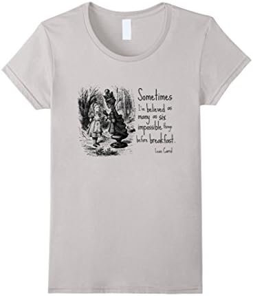 Womens Alice in Wonderland Shirt - Alice and the Red Queen Medium Silver