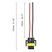 MUYI Fog Light Connector, 2 Sets H11 H9 H8 880 881 Adapter Female and Male Connector Pigtail Socket Wiring Harness for Headlight Fog Light