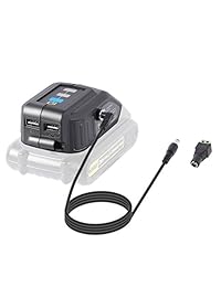 Adaptador de batería LANMU para batería de iones de litio Dewalt 12 V 18 V 20 V, TS100 Soldering Iron, Dewalt USB Charger, fuente de alimentación, Dewalt DCB090,12 V fuente de alimentación Negro