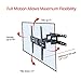 FLEXIMOUNTS A22 Full Motion Articulating TV Wall Mount Tilt Swivel Bracket Fit for 32-60 Inch 4k HD LED LCD Screens Black