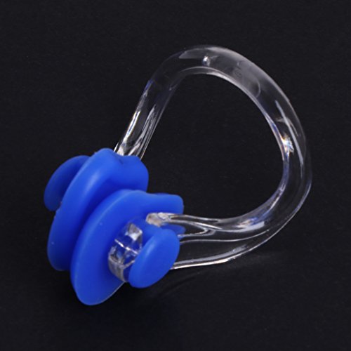 OTGO 1 Pc Men Women PVC Silicone Swim Swimming Nose Clip AD, 3 x 2cm,3g (Blue)