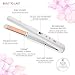 Lunata Hair Straightener - Cordless Titanium Luxury Hair Straightener - Styles And Curls Hair With High Heat - Battery-Operated Travel Titanium Flat Iron - Elegant White And Rose Gold Hair Curler
