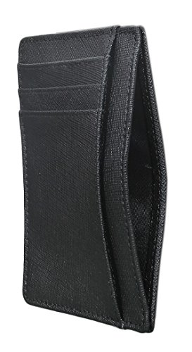 image for Woogwin Slim Front Pocket Wallet RFID Leather Credit Card Holder Card 