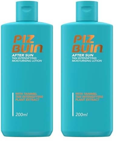 Piz Buin After Sun Tan Intensifying Moisturising Lotion | With Shea Butter and Vitamin E | 200 ml (Pack of 2)