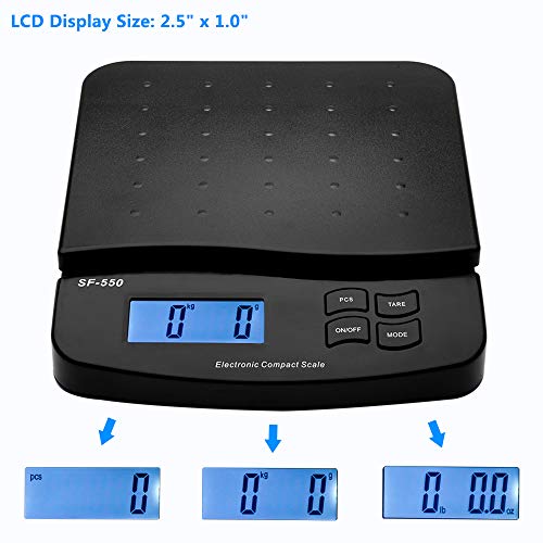 66 lb/0.1 oz Shipping Scale, Accurate Digital Postal Scale with Hold