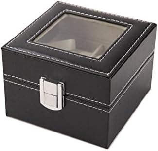 PU Faux Leather Watch Box Wrist Watches Display Storage Box Case with Cushion Gift Jeweler Bracelets Bangles Box Transparent Plastic Shell