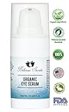 Organic Eye Serum - Retinol, hyaluronic acid- Enriched with Omega-6, Vitamin C & E and Essential Lipids - for Dark Circles and Puffiness, Wrinkle, Fine Lines, Bags, Made in the USA, FDA certified