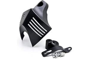 Krator Black Big Twin Horn Cover Stock Cowbell Horns Compatible with 2012-2014 Harley Davidson Motorcycles