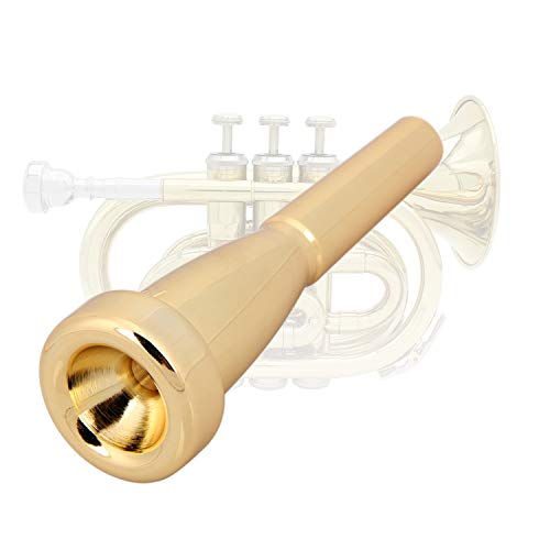 SunTrade Copper Alloy Trumpet Mouthpieces for For Yamaha or Bach, Conn and King Trumpet (5C, Gold 1) - Thumbnail 6