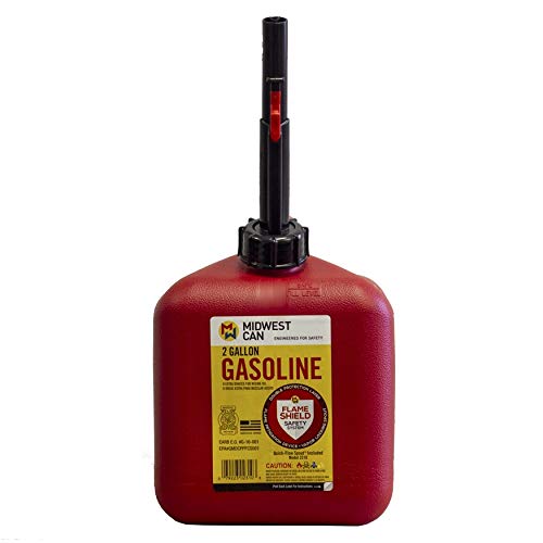 QuickFlow Spout Midwest Can 2310 Auto Shut Off Gasoline Can 2 Gallon