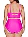 Dearlove Womens Plus Size Swimsuit Strappy Push Up Bikini Top High Waisted Swimsuit Bottom Two Piece Bathing Suit Solid Pink XXL 18 20