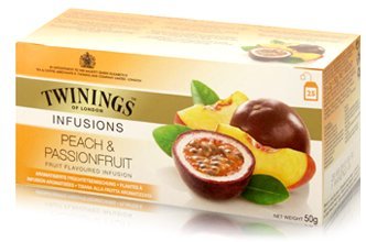 Twinings Peach and Passion fruit Tea 2g./sachets 25 Sachets/box Sweet and Sour Flavour