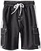 Kanu Surf boys Barracuda Quick Dry Upf 50+ Beach Swim Trunks, Barracuda Charcoal, 10 12 US