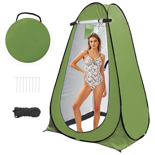 Duschzelt Camping anngrowy Pop Up Toilettenzelt mit UV40+ Schutz Umkleidezelt, Multifunktionszelt Mobiles WC Zelt, Faltbare Duschkabine Umkleidezelt P