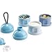 Baby Milk Powder Formula Dispenser & Snack Storage Container with Funnel & Carry Handle, Non-Spill Twist-Lock Stackable, 3 Feeds, Blue