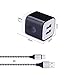 FiveBox 2Pack 6ft USB Type C Charger Compatible LG Stylo 4, Samsung Galaxy S9 S8 Note 9 8, Google Pixel 2 3 XL, LG G7 V35 ThinQ V20 V30 G5 G6, 2.1A USB Wall Charger Box Base Cube Charging Block Brick