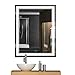 Keonjinn 36 x 28 Inch Anti-fog Horizontal/Vertiacl Dimmable LED Bathroom Vanity Mirror Large Wall Makeup Mirror With Light