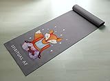 Spiritual AF Orange & Purple Fox Yoga Mat - Practice Yoga In Style [Gift Idea / Fun Present] Exercise Mat / Cute Animal Yoga Mat
