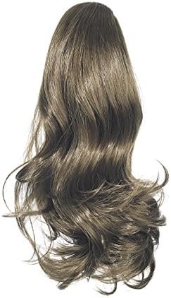 Love Hair Extensions Percilla Crocodile Clip Synthetic Hair Ponytail Colour 6 Dark Ash Brown 16 -inch