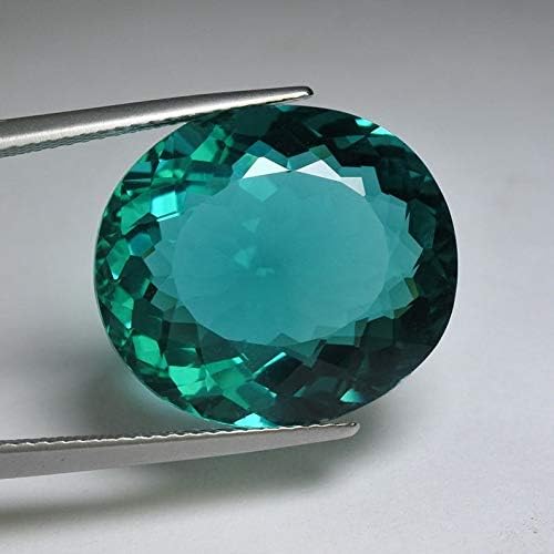 19x16 mm. Big Size Oval Portuguese Cut Paraiba Green Tourmaline Loose Gem