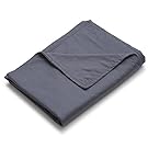 YnM Organic Cotton 48''x72'' Removable Duvet Covers for Weighted Blanket Inner Layer, Grey