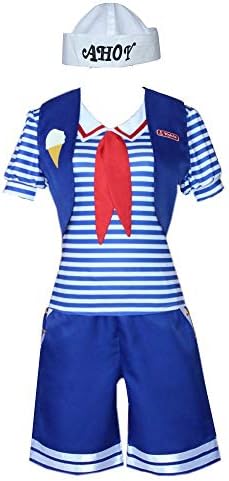 Dealtrade Robin Scoops Ahoy Costume Cosplay Stranger Story Unisex Adult Coat Pants Hat Halloween Uniform Clothing