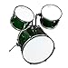 Mendini by Cecilio Complete Full Size 5-Piece Adult Drum Set with Cymbals, Pedal, Throne, and Drumsticks, Metallic Green, MDS80-GN