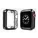 top4cus 42mm Cover Environmental Soft Flexible TPU Anti-Scratch Lightweight Protective 42mm Iwatch Case Compatible with Apple Watch Series 8/7 Series 6/SE/5/4 Series 3/2/1 - Black