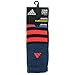 adidas Men's Cushioned Crew Socks (3-Pair), Super Blue-Black Marl/Black/White/Onix/Solar Orange, Large