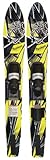 Body Glove Contour Adult Wide Body Water Skis Combo (Yellow/Black, 64-Inch)