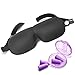 Drift To Sleep Eye Mask with 2 Pairs Soft Foam Moldex Ear Plugs Comfortable Unisex Sleep Mask, Black