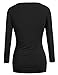 Ninedaily Women Tops Faux Wrap Tunic Front Pleated Blouse
