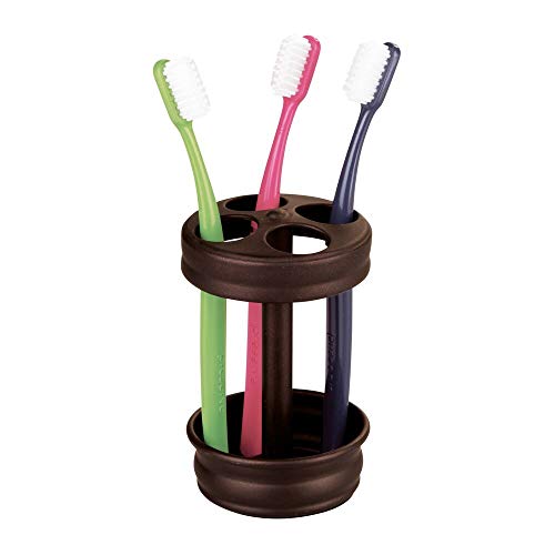 image for mDesign Classic Soap Dispenser Pump, Toothbrush Holder Stand, Tumbler 