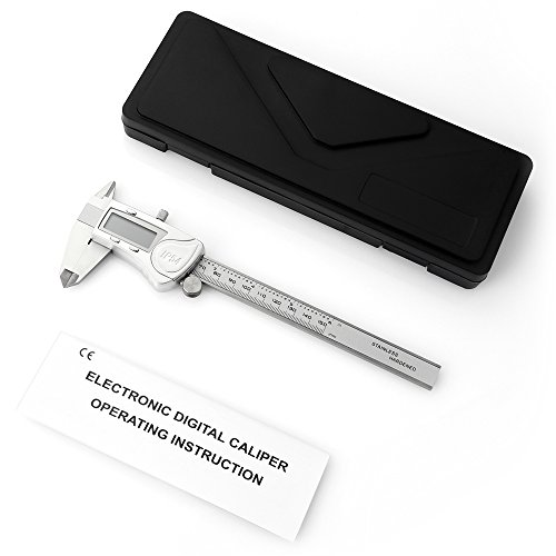 Joyhero Digital Vernier Caliper IP54 Waterproof 6"/150mm Stainless Steel Electronic Digital Caliper with Auto Off LCD Screen, Precise Measuring Inches & Millimeters