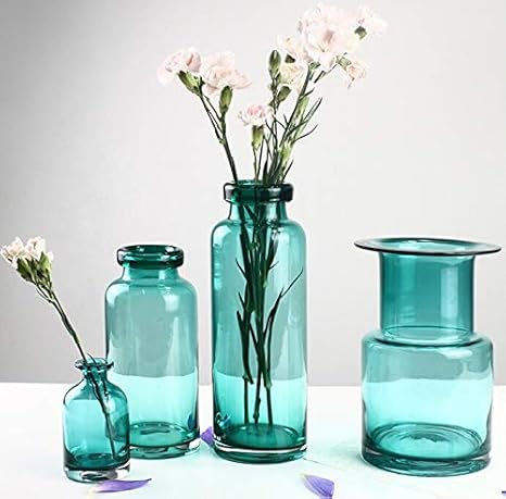Amazon Co Jp リサイクルされた緑のびんの形の泡ガラスの花瓶安いカラーガラスの花瓶 ホーム キッチン