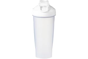 AMZCHEF 600ML Protein Shaker Bottle with Handle & Mixing Ball