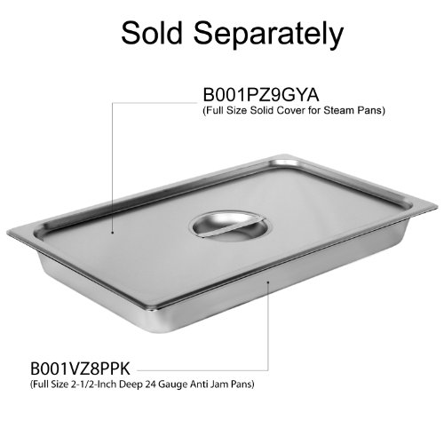 Excellante Full Size 2-1/2-Inch Deep 24 Gauge Anti Jam Pans 2 Excellante Full Size 2-1/2-Inch Deep 24 Gauge Anti Jam Pans - Image 3