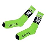 Seattle Football 12th Man Fan Socks Skyline View / Seattle 12